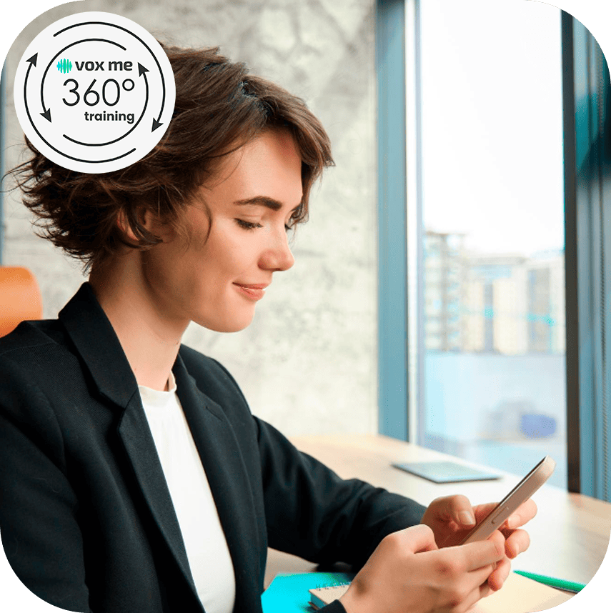 Imagem representando a solução VoxMe Training com treinamentos especializados